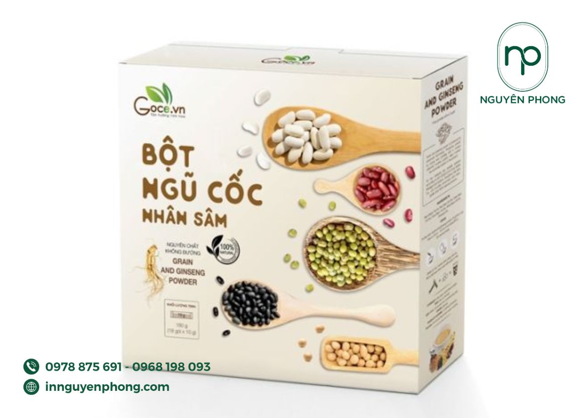 tone màu be kem cho sản phẩm bột ngũ cốc